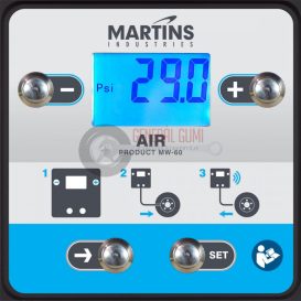 MARTINS MW-60 digitális fali automata abroncstöltő, 1 kimenettel, 7,6 m tömlővel, 10 bár