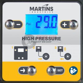 MARTINS MW-64 HP digitális fali automata abroncstöltő, 1 kimenettel, 7,6 m tömlővel, 16 bár