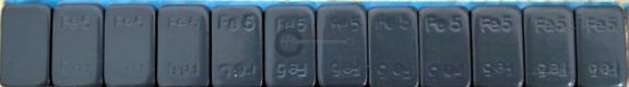 Ragasztható vassúly 3,8 mm, CHH 12x5g, 60g, bevonatos antracit