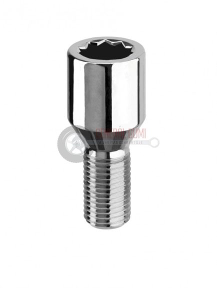 12x1,25x28 D20 BELSŐ TORX kerékcsavar, kúpos 60° galvanizált, ELB378