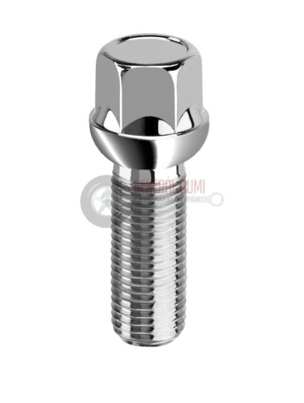 14x1,5x35R14 HEX17 rádiuszos kerékcsavar, galvanizált, ELB575 14x1,5x35R14 HEX17 rádiuszos kerékcsavar, galvanizált, ELB575